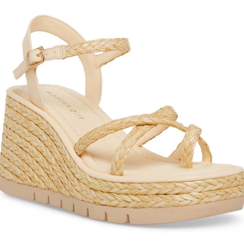 New With Box Madden Girl Vault Wedge Sandals Size 9 - Picture 5 of 7
